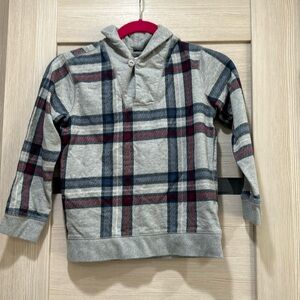 Tea Shawl collar plaid boy sweater